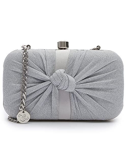 Ava&Lina Clutch Purse for Women Bow Knot, Glitter Chic Small Purse for Women, Designer Evening Bag