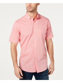 Men's Texture Check Stretch Cotton Shirt, Created for Macy's