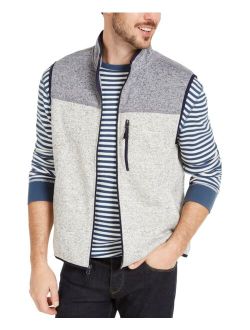 Men's Colorblock Fleece Sweater Vest, Created for Macy's