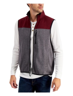 Men's Colorblock Fleece Sweater Vest, Created for Macy's