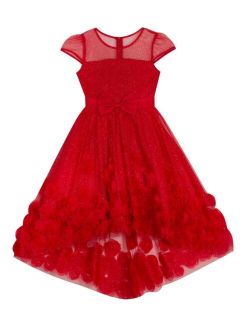 Rare Editions Big Girls Soutache Hi-Low Dress