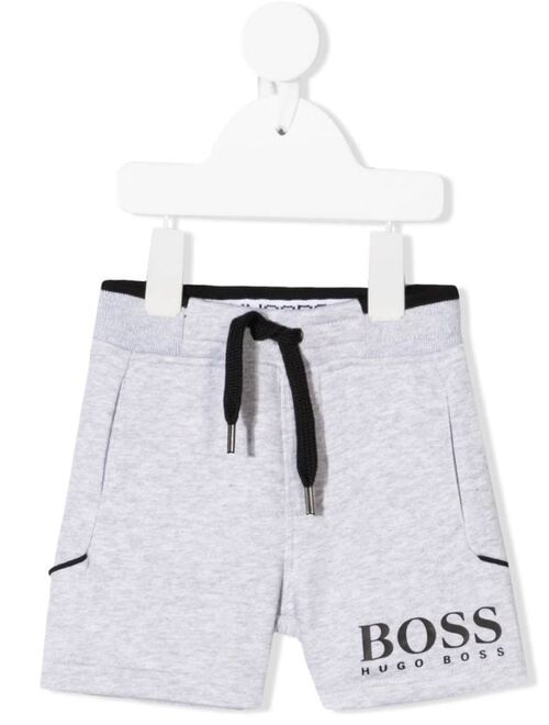 Hugo Boss logo-print drawstring track shorts