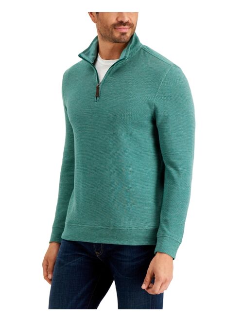 Club Room Men's Birdseye Quarter-Zip Pullover, Created for Macy's