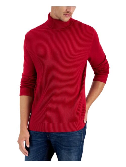 Club Room Men's Textured Cotton Turtleneck Sweater, Created for Macy's