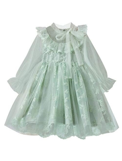 Flower Girls Dress Girls Lace Princess Party Pageant Tulle Summer Vintage Dress