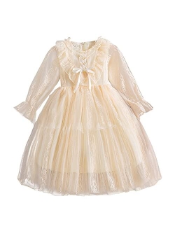 Flower Girls Dress Girls Lace Princess Party Pageant Tulle Summer Vintage Dress