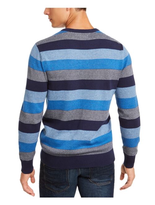 Club Room Men's Stripe V-Neck Sweater, Created for Macy's