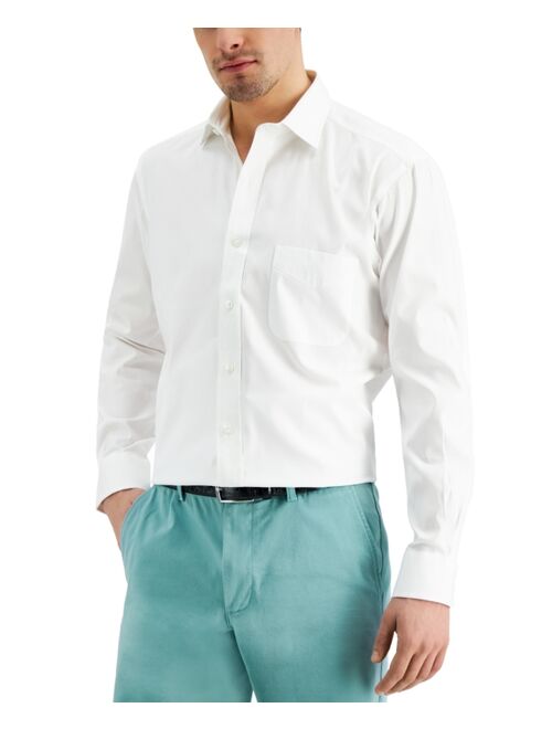 Club Room Men's Classic/Regular Performance Pinpoint Dress Shirt, Created for Macy's