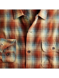Rustic cotton camp-collar shirt