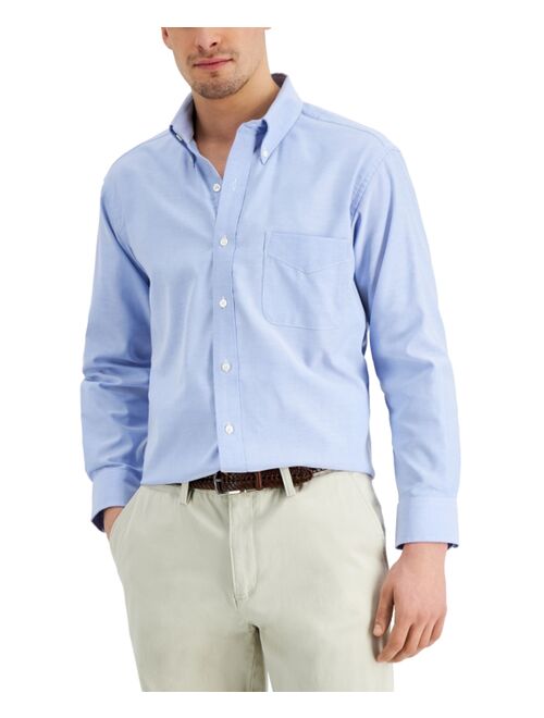 Club Room Men's Classic/Regular Fit Performance Easy-Care Oxford Solid Dress Shirt, Created for Macy's