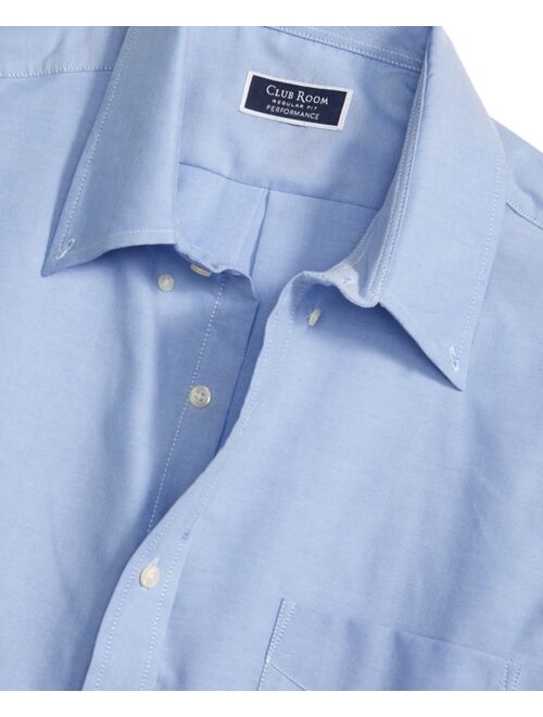 Club Room Men's Classic/Regular Fit Performance Easy-Care Oxford Solid Dress Shirt, Created for Macy's