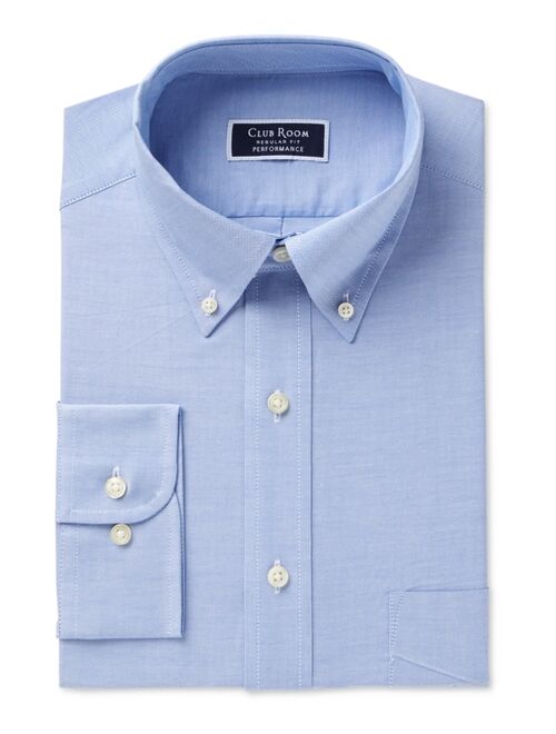 Club Room Men's Classic/Regular Fit Performance Easy-Care Oxford Solid Dress Shirt, Created for Macy's