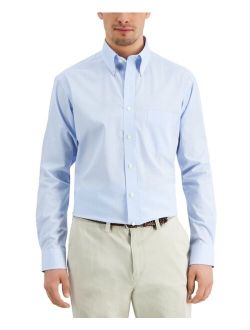 Men's Classic/Regular Fit Performance Mini Gingham Dress Shirt, Created for Macy's