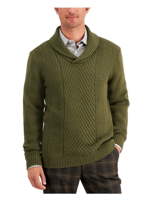 Club Room Men's Chunky Shawl Neck Sweater, Created for Macy's