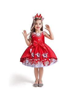 TTYAOVO Girls Lace Embroidered Dress Princess Birthday Party Wedding Gown