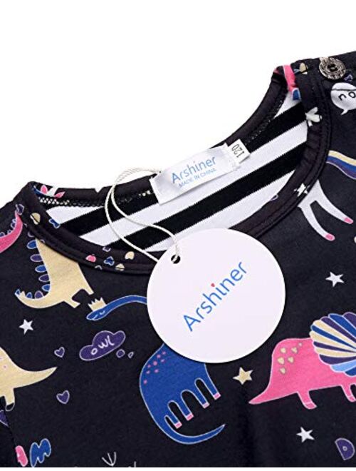 Arshiner Little Girls Unicorn Clothing Sets Long Sleeve Boutique Birthday Outfits 2 PCS Tops Pants