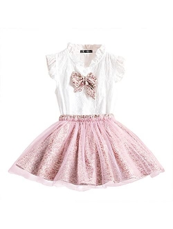 TTYAOVO Little Girls Casual Holiday Dress Outfits Sets