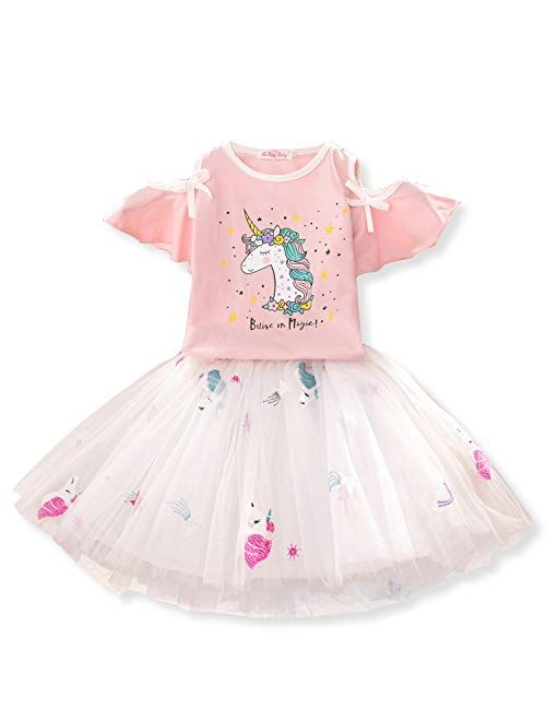 TTYAOVO Little Girls Casual Holiday Dress Outfits Sets