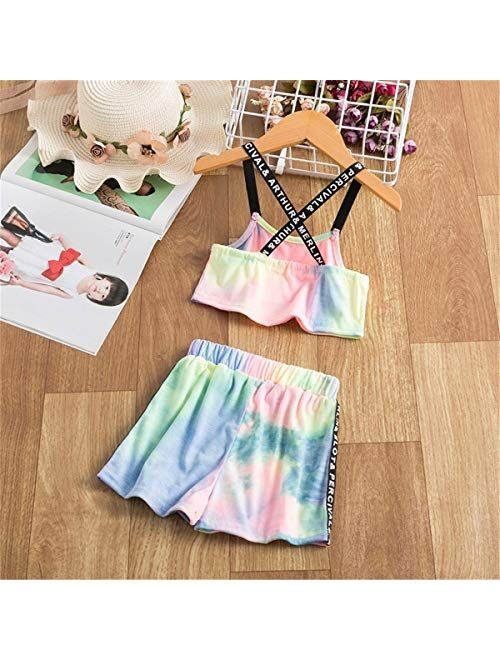 Little Girl Casaul Clothes Sets Pants Tops 2pcs Suits