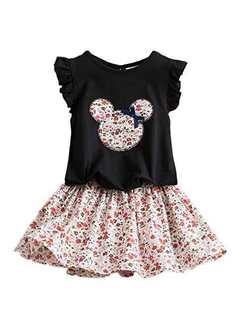 Little Girl Casaul Clothes Sets Pants Tops 2pcs Suits