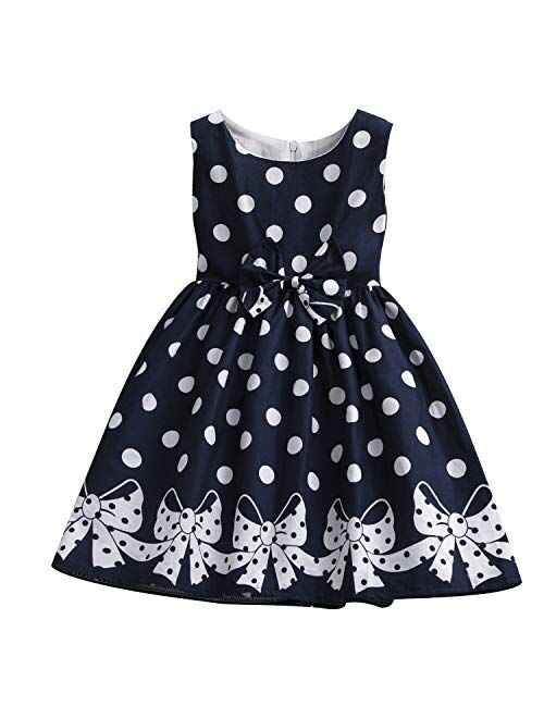 TTYAOVO Little Girls Lace Embroidered Holiday Casual Dress