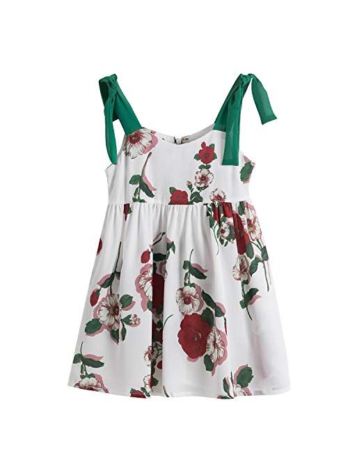 TTYAOVO Little Girls Lace Embroidered Holiday Casual Dress