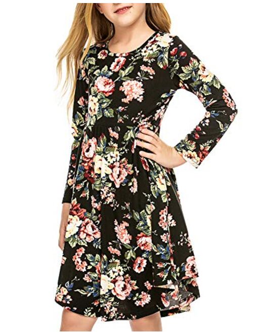 Buy Arshiner girls A-line Long Sleeve Dress online | Topofstyle