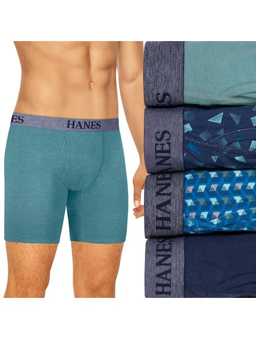 Men's Hanes Ultimate® 4-pack Tagless Stretch Boxer Briefs