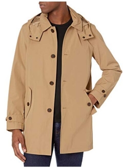 Men's Hooded Rain Trench Jacket