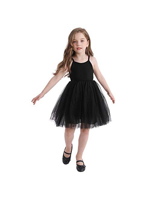 TTYAOVO Baby Girls Tulle Dress Toddlers Sleeveless Sundress Flower Princess Dress