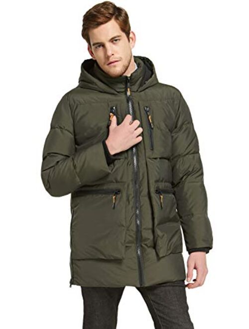 Orolay Men's Thickened Down Jacket Hooded Winter Coats with 6 Pockets