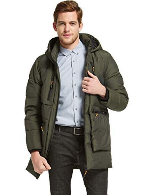 Orolay Men's Thickened Down Jacket Hooded Winter Coats with 6 Pockets