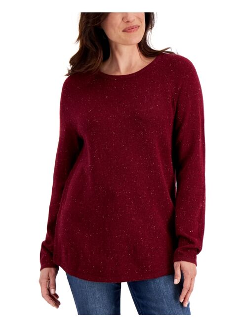 Karen Scott Nep Curved-Hem Sweater, Created for Macy's