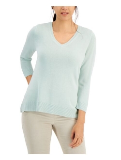 Karen Scott Luxsoft V-Neck Sweater, Created for Macy's