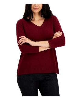 Karen Scott Luxsoft V-Neck Sweater, Created for Macy's