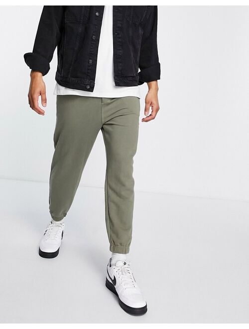 Pull&Bear oversized sweatpants in khaki