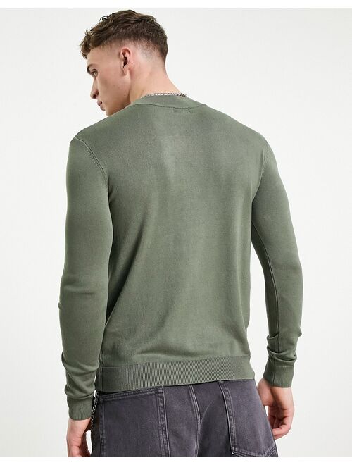 Pull&Bear turtleneck sweater in khaki