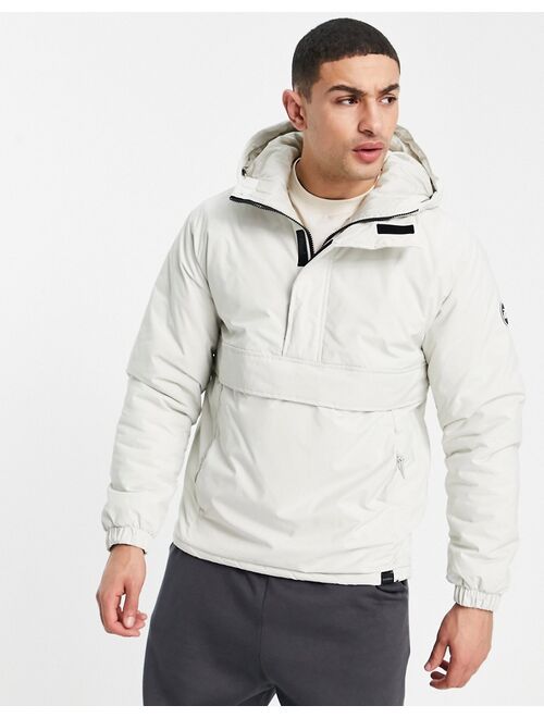 Pull&Bear overhead padded jacket in ecru