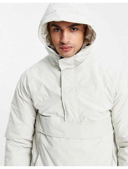 Pull&Bear overhead padded jacket in ecru