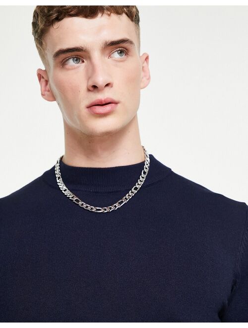 Pull&Bear turtleneck sweater in navy