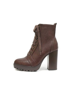 Soda"BALBOA" Women's High Stacked Heel Bootie