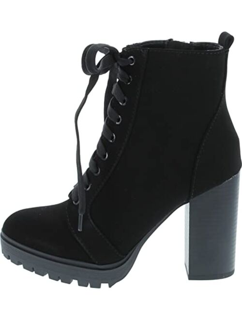 Soda"BALBOA" Women's High Stacked Heel Bootie