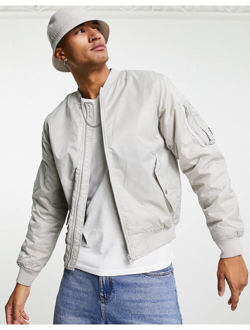 Pull&Bear bomber jacket in pearl