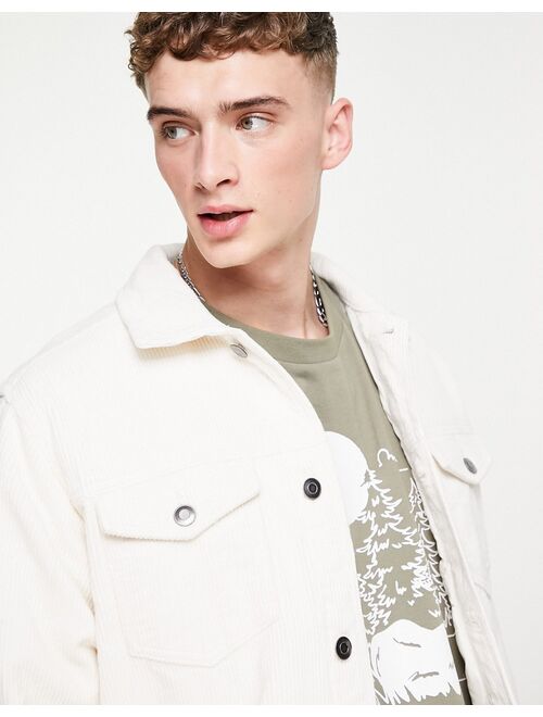 Pull&Bear trucker jacket in ecru