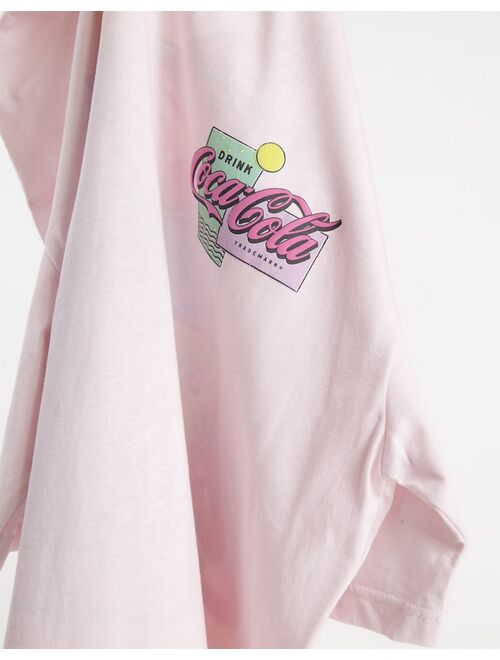 Pull&Bear vintage Coca Cola t-shirt in pink