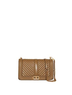 Women's Chevron Quilted Love Cross Body Bag