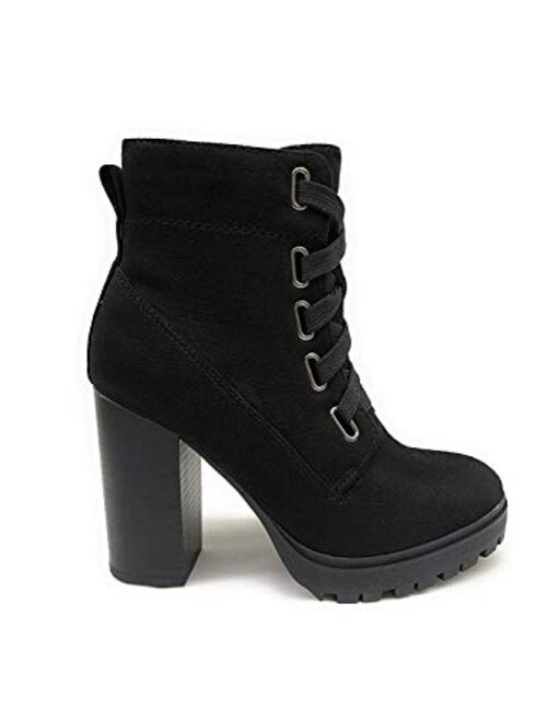 Soda womens Chunky Platform Heels