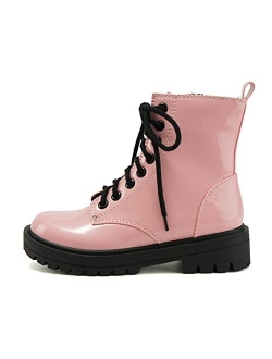 FIRM - Lug Sole Combat Ankle Bootie Lace up w/Side Zipper