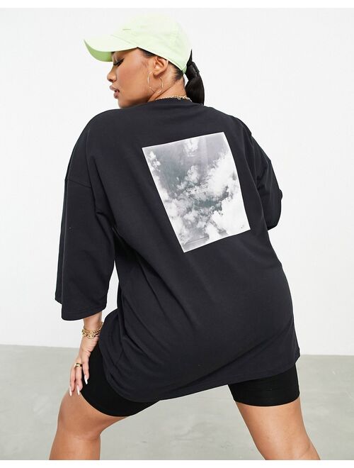 Buy Public Desire Curve oversized graphic tee in black online | Topofstyle