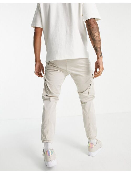 Pull&Bear cargo pants in sand